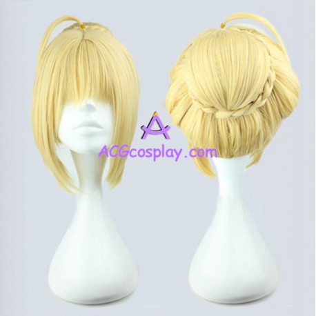 Fate zero.Saber Alto Leah Buns version cosplay wig