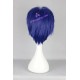 Free cosplay wig navy blue short wig