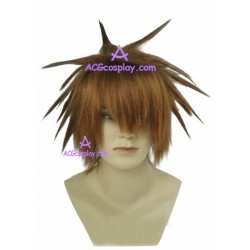 Men's 25cm Brown Short Straight Fashion Wig  cosplay wig