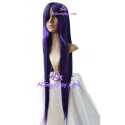 Women's 1m Purple Black Long Straight Wig cosplay wig