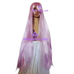 Women's 1m Purple Pink Long Straight Wig cosplay wig