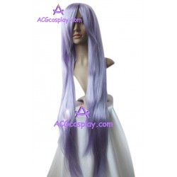 Women's 1m Silver Purple Long Straight Wig cosplay wig