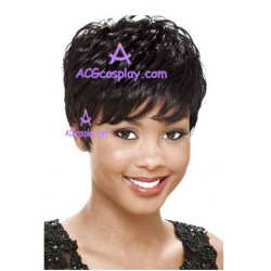 Women's 17cm Black Short Straight Fashion Wig cosplay wig