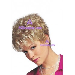 Women's 17cm Blond Short Curly Fashion Wig cosplay wig