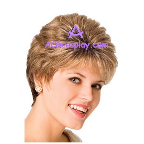 Women's 17cm Gold Short Fashion Wig style1 cosplay wig