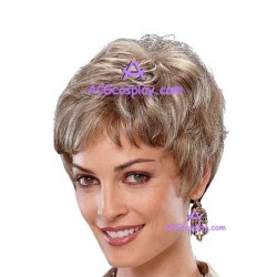 Women's 18cm Brown Short Curly Fashion Wig style1 cosplay wig