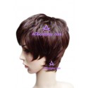 Women's 18cm Dark Brown Short Curly Wig cosplay wig