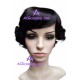 Women's 22cm Black Short Wavy Wig cosplay wig