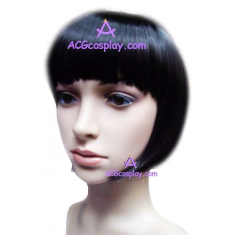 Women's 22cm Black Short Straight Wig cosplay wig