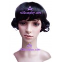 Women's 22cm Black Short Wavy Wig style1 cosplay wig