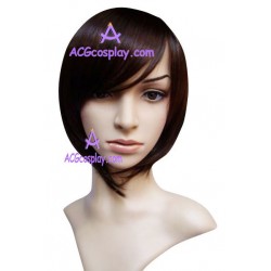 Women's 22cm Brownish-black Short Straight Wig cosplay wig