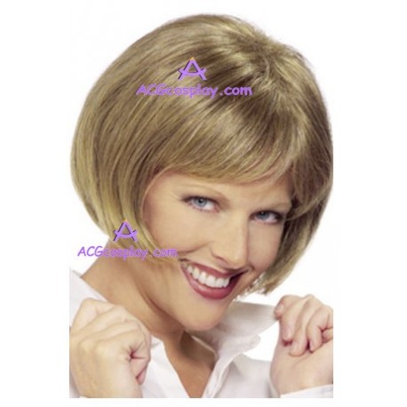 Women's 24cm Brown Short Fashion Wig style1 cosplay wig