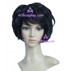 Women's 40cm Black Short Curly Fashion Wig cosplay wig