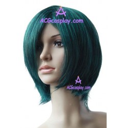 Women's 40cm Blue Green Short Straight Cosplay Wig