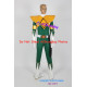 Power Rangers Green Ranger Cosplay Costume with solid pvc made shield vest armband prop