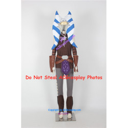 Star Wars Clone Wars Ahsoka Tano Cosplay Costume include headwear