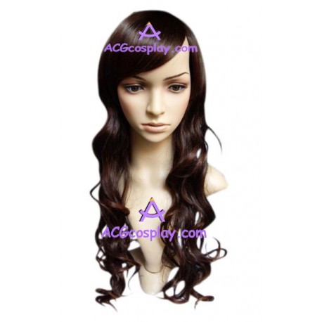 Women's 58cm Brownish Black Long Wavy Wig version2 cosplay wig