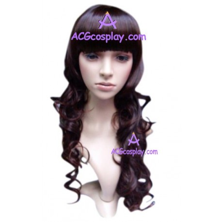 Women's 58cm Brownish-black Long Wavy Wig cosplay wig