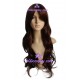 Women's 70cm Maroon Long Curly Fashion Wig cosplay wig