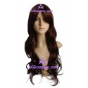 Women's 70cm Maroon Long Curly Fashion Wig cosplay wig