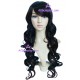 Women's 72cm Black Long Curly Fashion Wig cosplay wig