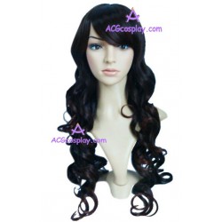 Women's 72cm Black Long Curly Fashion Wig cosplay wig