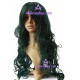 Women's 80cm Deep Green Long Wave Wig cosplay wig