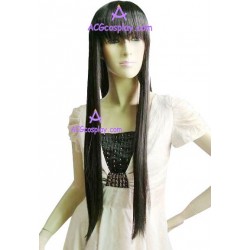 Women's 100cm Black Long Straight Fashion Wig cosplay wig