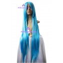 Women's 100cm Blue Long Straight Cosplay Wig