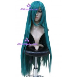 Women's 100cm Greenblack Long Straight Cosplay Wig