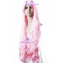 Women's 100cm Pink Long Curly Cosplay Wig