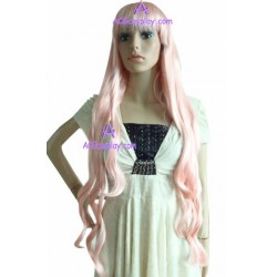 Women's 100cm Pink Long Curly Fashion Wig cosplay wig