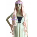 Women's 100cm Pink Long Curly Fashion Wig cosplay wig