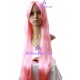 Women's 100cm Pink Long Straight Wig cosplay wig