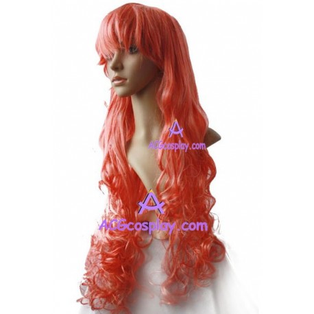 Women's 100cm Red Long Curly Cosplay Wig