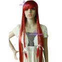 Women's 100cm Red Long Fashion Wig cosplay wig