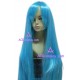 Women's 100cm Water Blue Long Straight Cosplay Wig