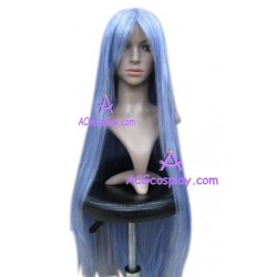 Women's 100cm White Blue Long Straight version1 Cosplay Wig