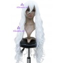 Women's 100cm White Long Wave Cosplay Wig