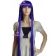 Women's 110cm Purple Long Straight Fashion Wig cosplay wig