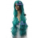 Women's 120cm Dark Green Long Curly Cosplay Wig