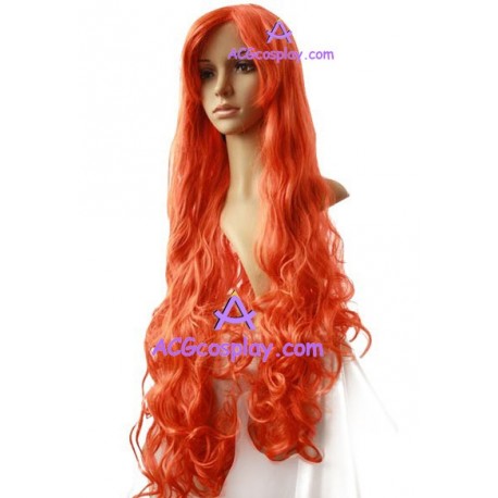 Women's 120cm Orange Long Curly Cosplay Wig