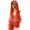 Women's 120cm Orange Long Curly Cosplay Wig