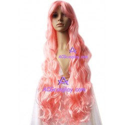 Women's 120cm Pink Long Curly Cosplay Wig