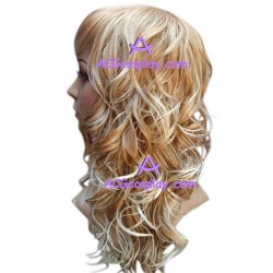 Women's Blond 45cm Long Curly Wig cosplay wig