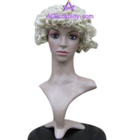 Women's Blond Short Curly Judge Cosplay Wig