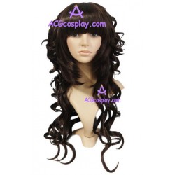 Women's Brown80cm Long Curly Fashion Wig cosplay wig