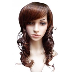 Women's Brown 52cm Long Curly Wig cosplay wig