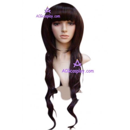 Women's Brown 54cm Long Curly Wig cosplay wig