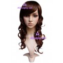 Women's Brown 54cm Long Curly Wig version1 cosplay wig